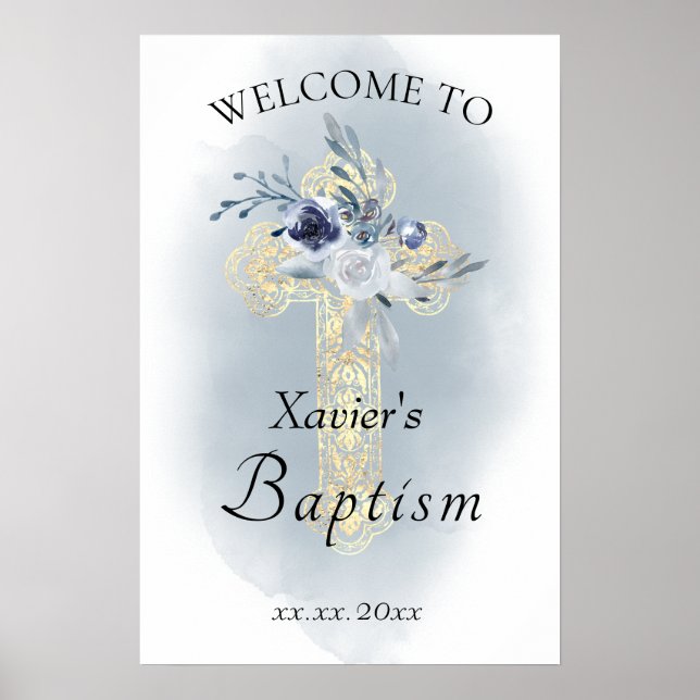 Baby Baptism Heliga Kor välkomsttecken Poster (Framsidan)