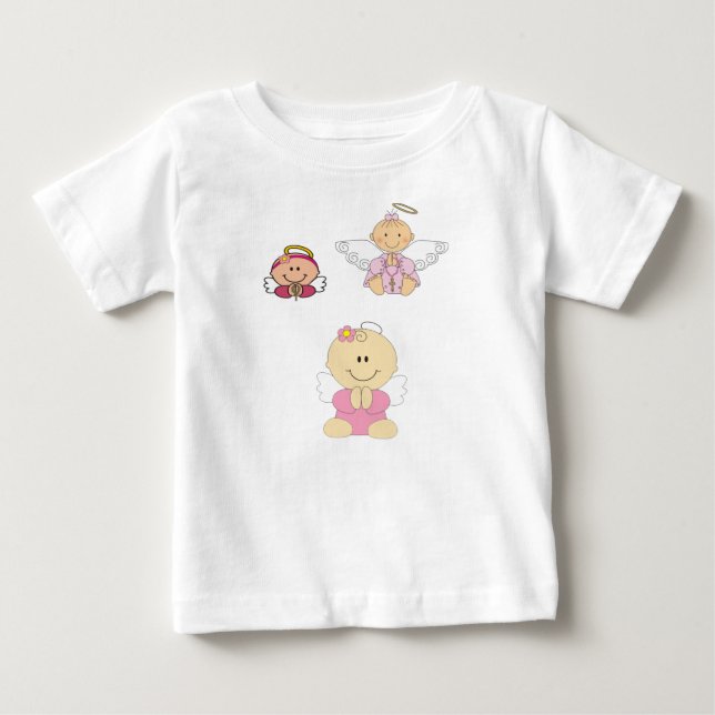 Baby Baptism Kids Shirt | Flickor Baptism T Shirt (Framsida)