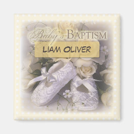 Baby Baptism Neutralt, Anpassade Namn, Liam Magnet