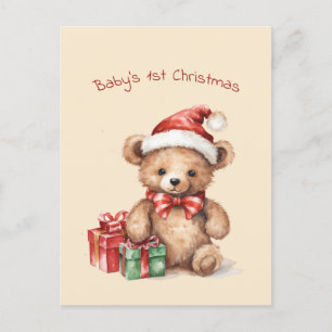 Baby Bärare första julklappen Hälsning Helgdag Helg Vykort