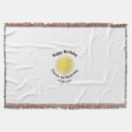 Baby-barn 1:a födelsedag citronsegment lägg till n filt