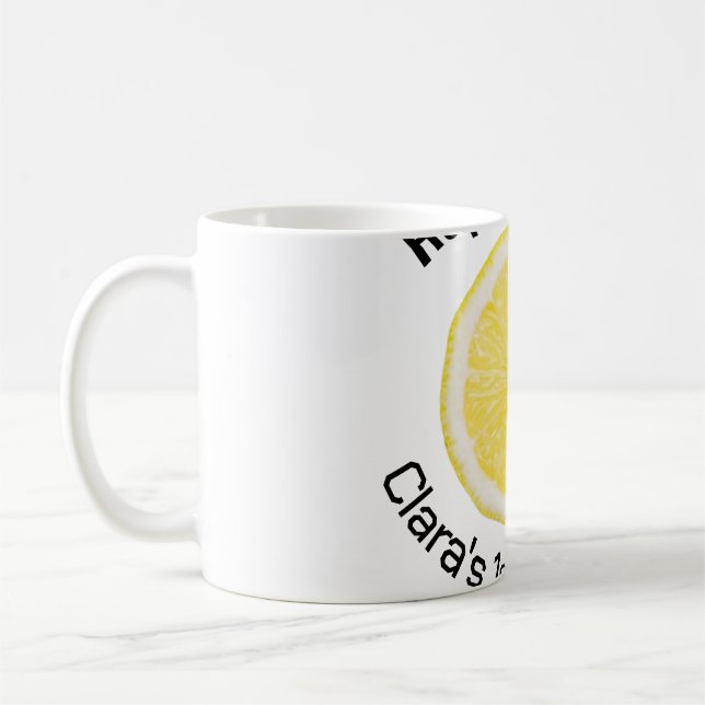 Baby-barn 1:a födelsedag citronsegment lägg till n kaffemugg (Vänster)