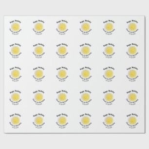 Baby-barn 1:a födelsedag citronsegment lägg till n presentpapper