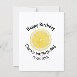Baby barn 1-årsdag lemon skiva lägg till namn datu vykort