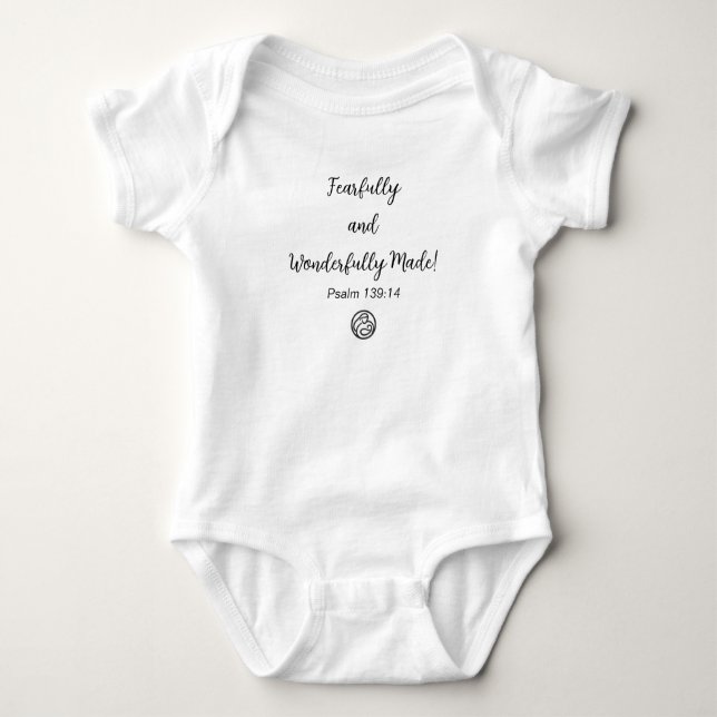 Baby/Barn BFI Psalm 139 Shirt eller Bodykostym T Shirt (Framsida)