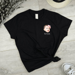 Baby Barn Katt Hund ficka Ansikte Foto Rollig T-Sh T Shirt