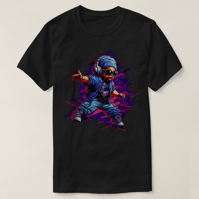 Baby barn som dansar hip hop 1 t shirt (Design framsida)