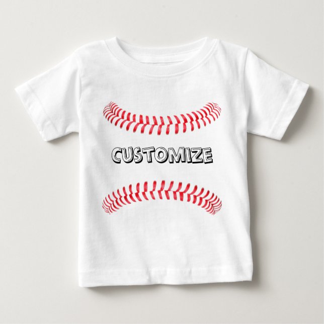 Baby Baseball Anpassningsbar T-shirt (Framsida)