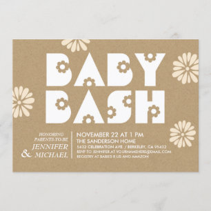 Baby Bash Bjukbildsinbjudan Kraft Papper v1 Inbjudningar