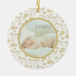 Baby bästa presentationsmall någonsin för fotopata julgransprydnad keramik