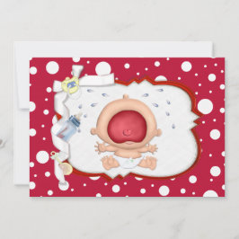 Baby Bawling Funny Neutralt Baby Shower Inbjudningar