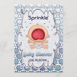 Baby Bawling Funny Sprinkle Baby Shower Inbjudningar