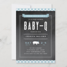 Baby BBQ Gingham, samfödd babydusch