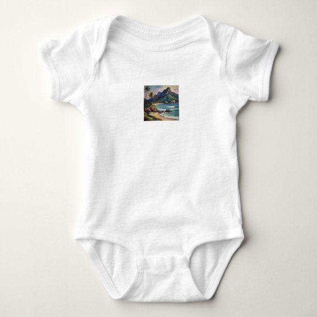 Baby Beach Bodysuit T Shirt (Framsida)