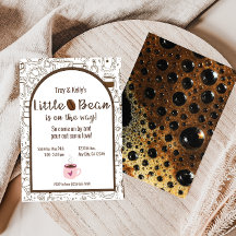Baby Bean Coffee Theter Baby Shower-inbjudan