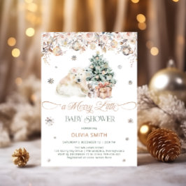 Baby Bear a merry Little Baby Shower Baby Shower Inbjudningar