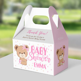Baby Bear Baby Shower Gable Box - Girl Presentaskar