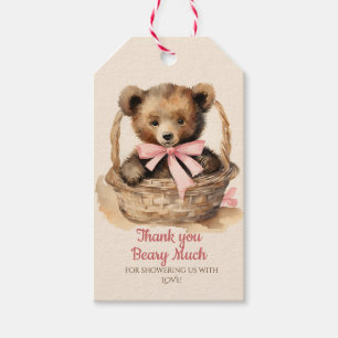 Baby Bear Baby Shower Tack så mycket Presentetikett