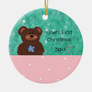 Baby Bear Babys Första Jul Julgransprydnad Keramik