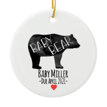 Baby Bear Birth Notification Ornament