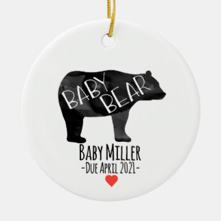 Baby Bear Birth Notification Ornament