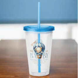 Baby Bear Blue Balloon Ride Take Away Mugg