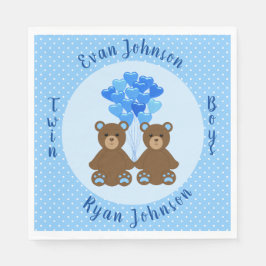 Baby Bear Boy Twillingars Pappra Napkins Pappersservett