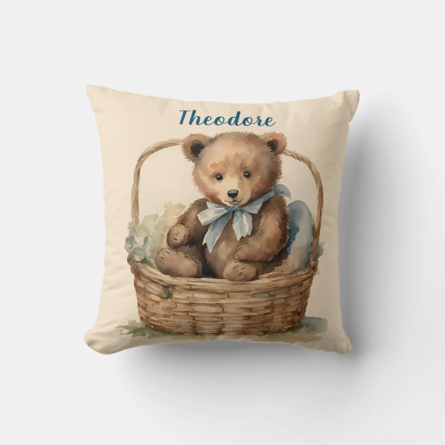 Baby Bear Boys Personlig Kudde (Framsida)