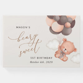 Baby Bear, Brown Balloons, första födelsedagen Gästböcker