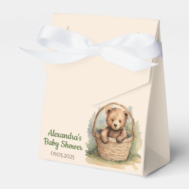 Baby Bear Gender Neutral Baby Shower Presentaskar (Framsidan Sidan)