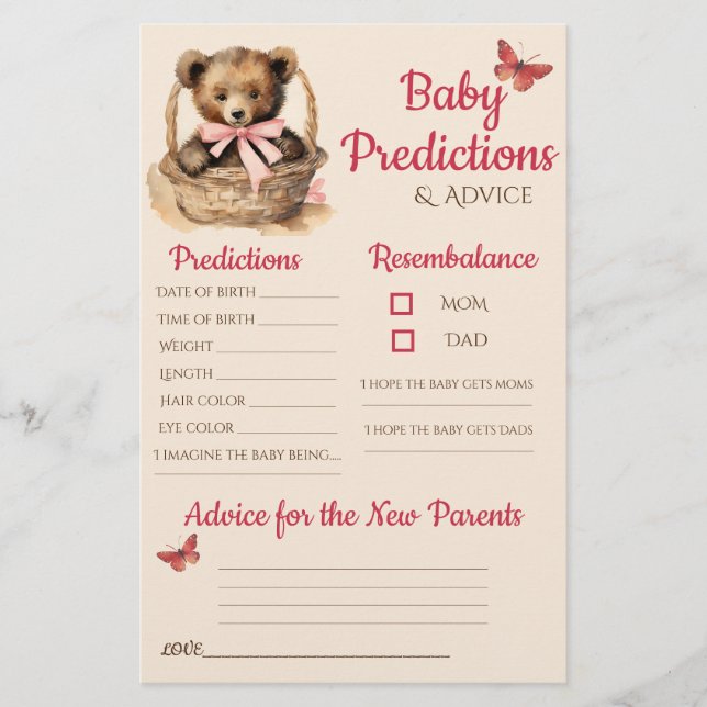 Baby Bear Girl Baby Predictions Adapter (Framsida)