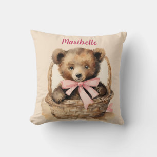 Baby Bear Girl Personlig Kudde