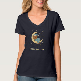 Baby Bear Hibernating on Moon T Shirt