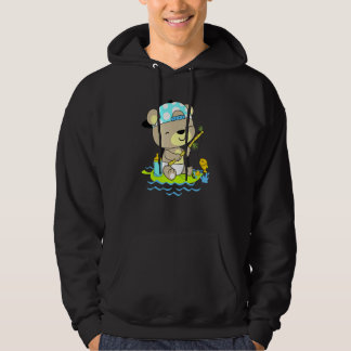 Baby Bear In Diaper Fishing Hoodie