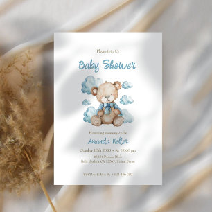 Baby Bear in the Clouds Baby Shower bjudan Inbjudningar