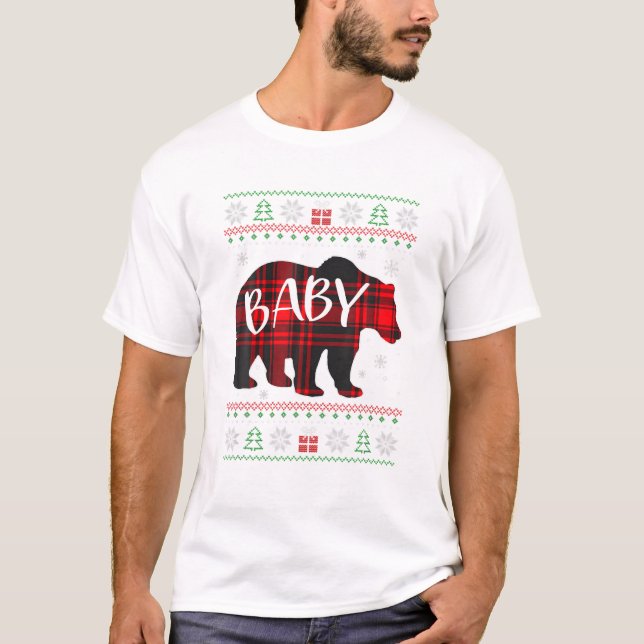 Baby Bear jul pyjamas röd T Shirt (Framsida)