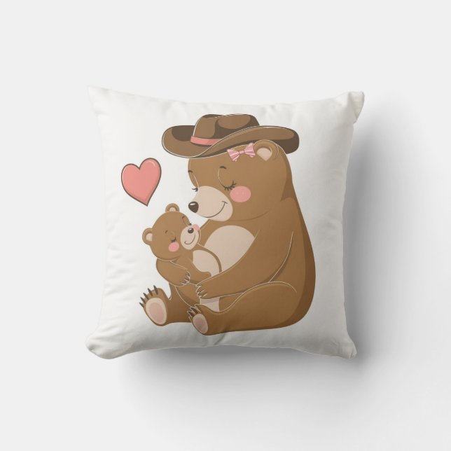 Baby Bear Lycklig Mors dag Kudde (Framsida)
