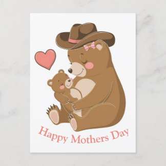 Baby Bear Lycklig Mors dag Vykort