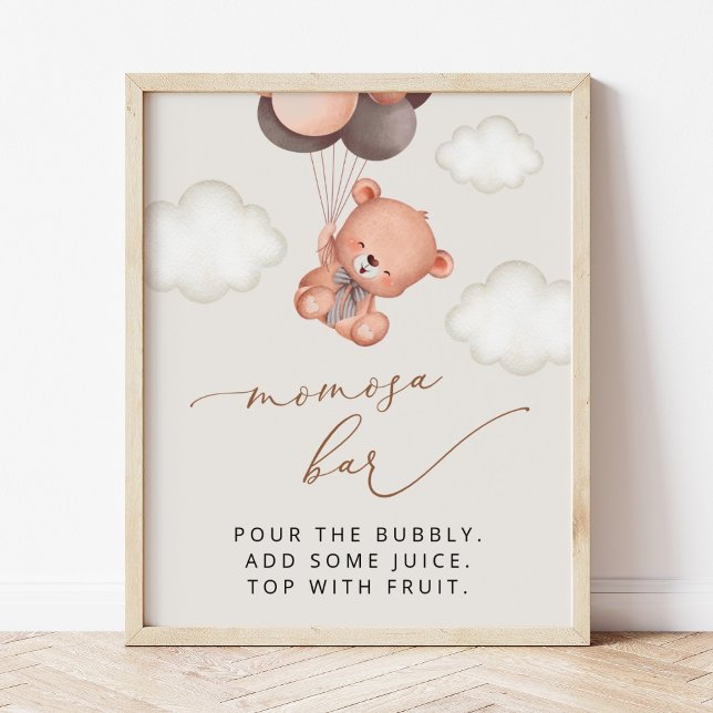 Baby Bear, Nalle, Bubblor, Momosa Pub Poster (Skapare uppladdad)