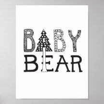 Baby Bear - Nursery or Kids Room Art Poster