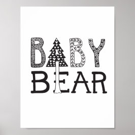 Baby Bear - Nursery or Kids Room Art Poster