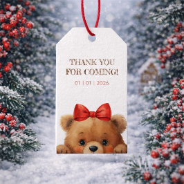 Baby Bear Och Rönnbär Babykalas Presentetikett