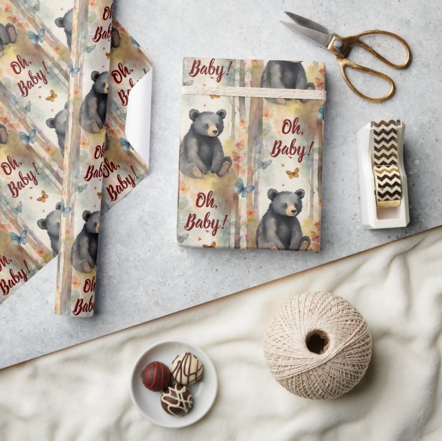 Baby Bear Oh Baby Könsneutrala babyskor Presentpapper (Hantverk)