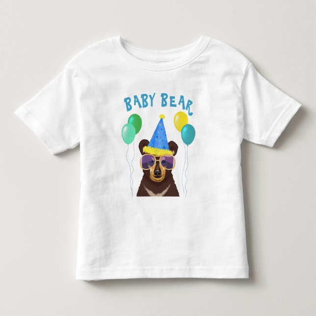 Baby Bear Personlig Namn födelsedag T Shirt (Framsida)