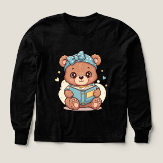 Baby Bear Reading a Bok T Shirt