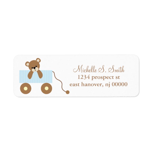 Baby Bear Returetiketter Returadress Etikett (Framsidan)