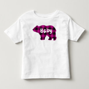 Baby Bear Rosa och svart Land plaid Thilat Pill T Shirt