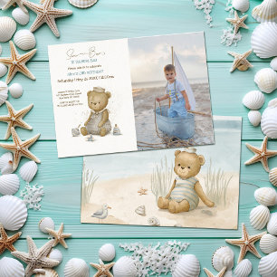 Baby Bear Sailor Birthday Inbjudningar