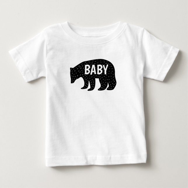 Baby Bear Silhouette-shierarki T Shirt (Framsida)