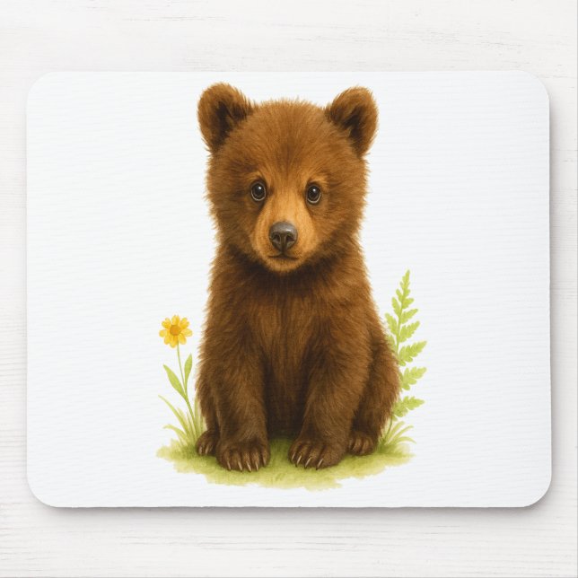 Baby Bear Unge i Wildblommor Musmatta (Framsidan)